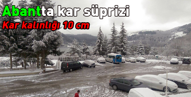 Abant'ta kar kalınlığı 10 cm'e ulaştı