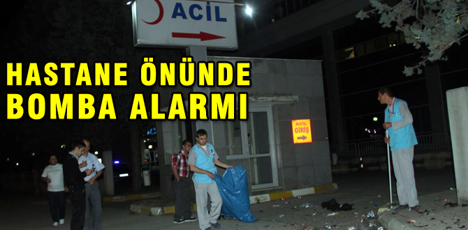 Acil servis önünde bomba paniği