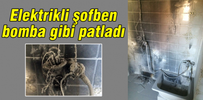 Şofben bomba gibi patladı