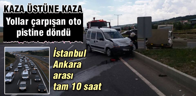 Yollar adeta çarpışan oto pistine döndü