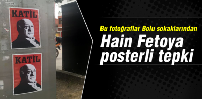 Bolu'da fetonun bu posterlerini astılar