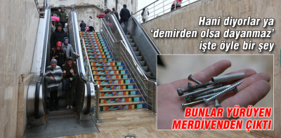 Yürüyen merdivenin içinden çıkanlar