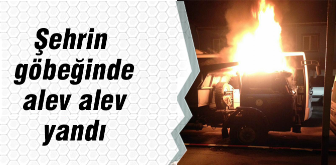 Şehrin göbeğinde alev alev yandı