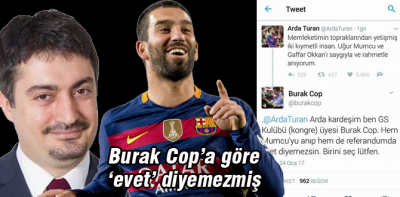 Burak Cop, Arda Turan'a bakın ne yazdı