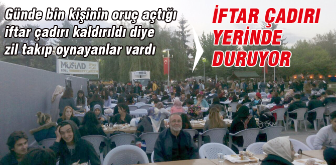 İftar çadırı hizmete devam ediyor