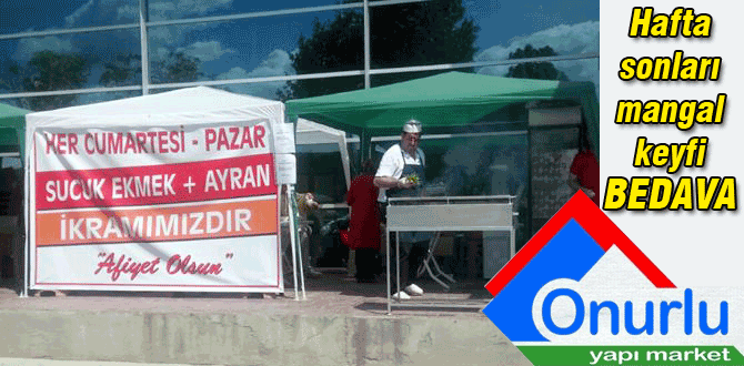 Burada mangal ziyafeti bedava