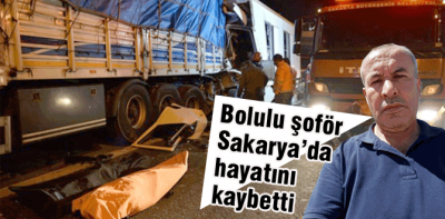 Bolulu şoför Sakarya'da öldü