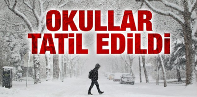 Vali okulları tatil etti