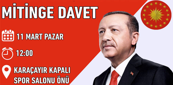 CUMHURBAŞKANI RECEP TAYYİP ERDOĞAN GELİYOR