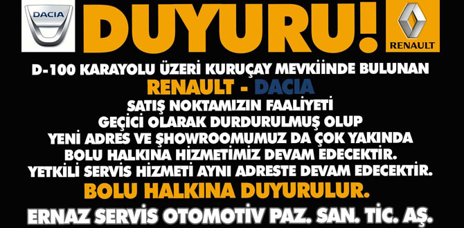 ÖNEMLİ DUYURU