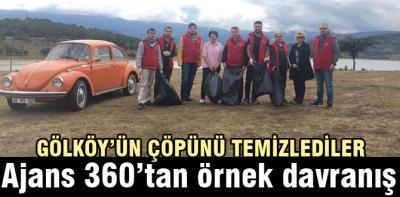 Ajans 360 personeli Gölköy'ü temizledi
