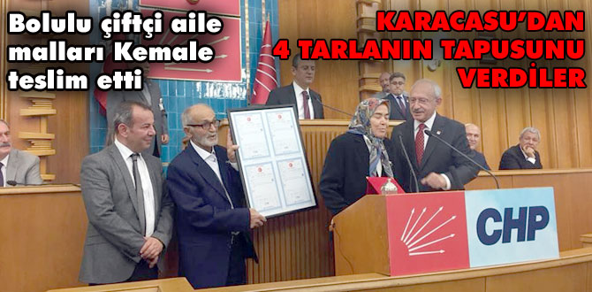 Karacasu'da ki arazilerini CHP'ye bağışladılar