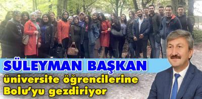 Başkan üniversite öğrencilerine Bolu'yu gezdiriyor