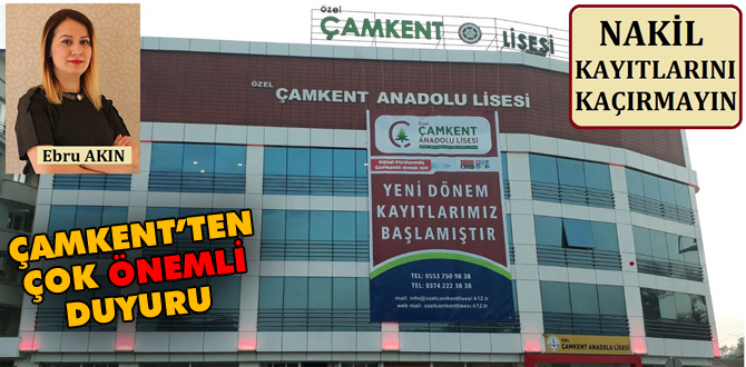 Çamkent Lisesinden önemli duyuru var