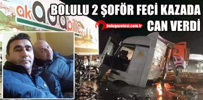 Bolulu 2 şoför kazada can verdi