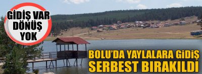 BOLU'DA YAYLALARA GİDİŞ SERBEST BIRAKILDI