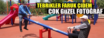 YAŞLILAR ÇOCUK PARKINDA BÖYLE EĞLENDİLER