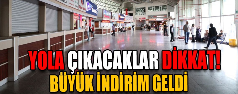 Şehirlerarası otobüs bilet fiyatlarında indirim