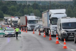 TEM'de zincirleme trafik kazası