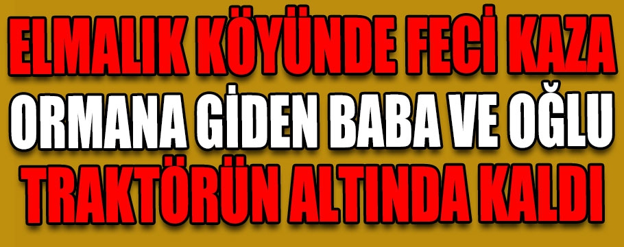 Elmalık köyünden çok acı haber baba öldü, oğlu yaralı