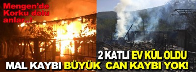 2 katlı ev kül oldu!