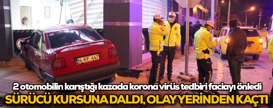 2 otomobilin karıştığı kazada korona virüs tedbiri faciayı önledi