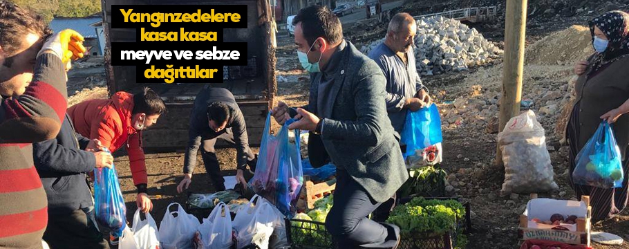 Manavlar ve pazarcılar odası yangınzedeleri unutmadı