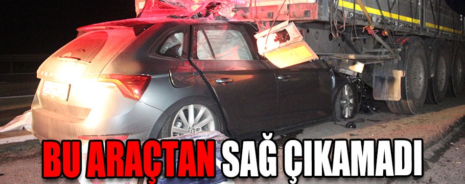 Tır'a ok gibi saplandı