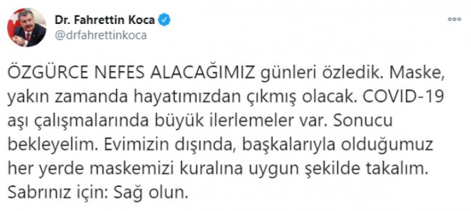 Bakan Koca'dan son dakika açıklaması!