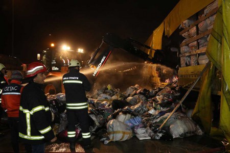 Bolu Dağı tüneli yakınlarından yürekleri ağza getiren yangın