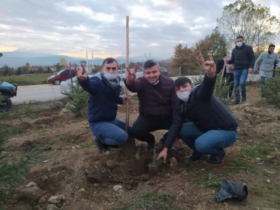 Ülkücüler Başbuğ'un anısına fidan dikti