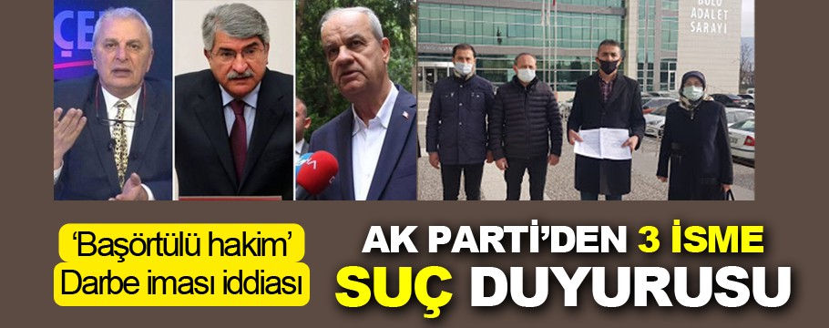 Bolu Ak Part İl Teşkilatı'ndan 3 isme suç duyurusu