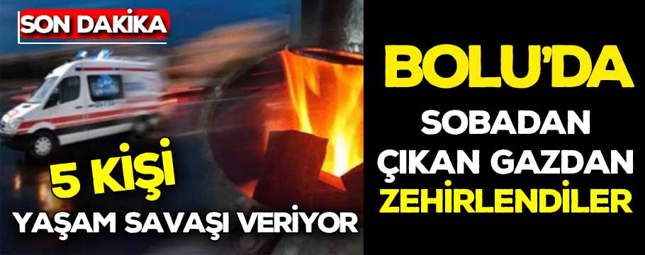 Bolu'da sobadan çıkan gazdan 5 kişi zehirlendi