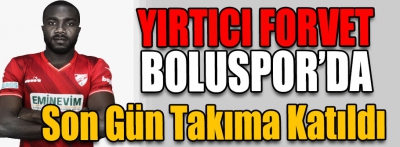 Yırtıcı forvet Boluspor'da