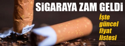 Sigaraya zam geldi