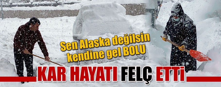 Kar Bolu'da hayatı felç etti