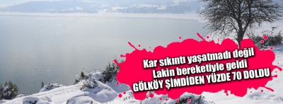 Son yağışlar Gölköy Barajı'na yaradı