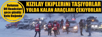 Yolda kalanlara, Kızılay ve off-road kulübünden destek