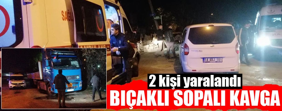 Bolu'da bıçaklı sopalı kavga: 2 yaralı