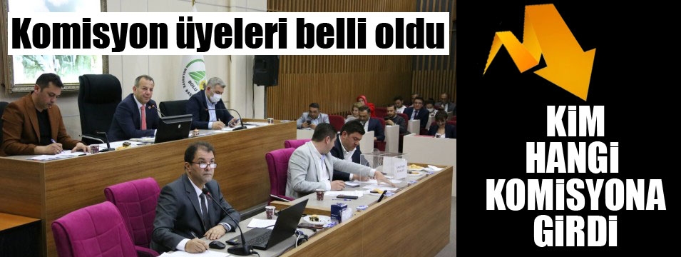 Komisyon üyeleri belli oldu