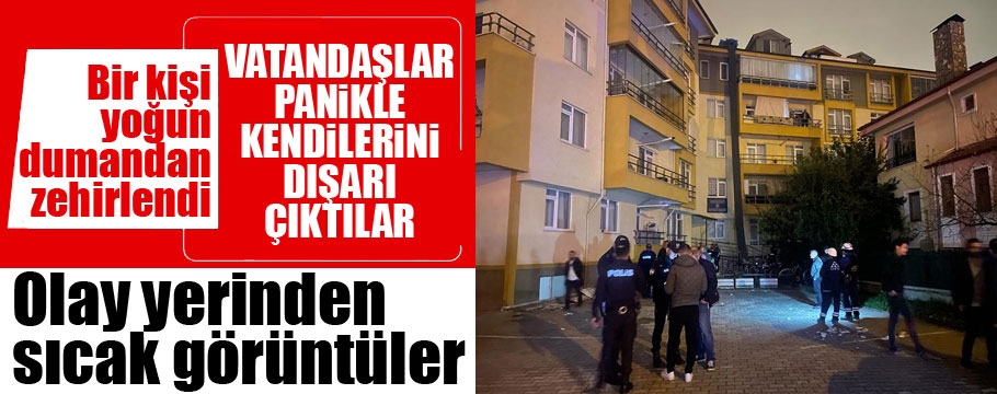 Bolu'da çıkan yangında 1 kişi dumandan etkilendi