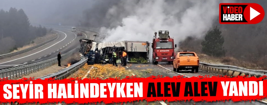 Seyir halindeyken alev alev yandı