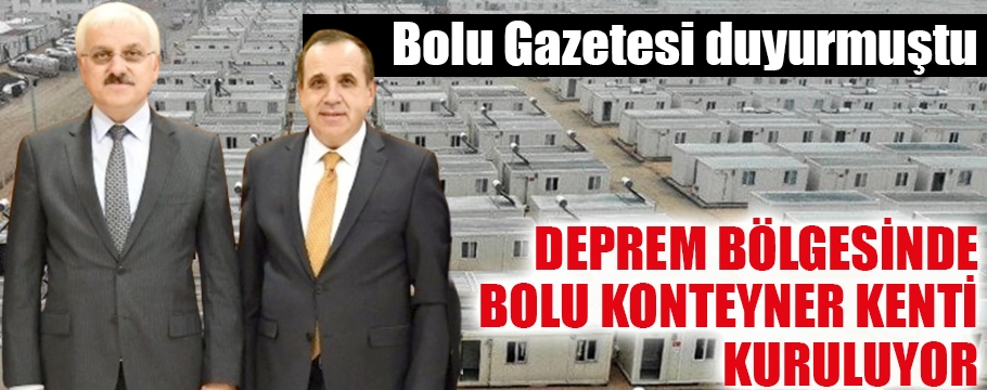 Bolu Konteyner Kenti çalışması resmen başladı