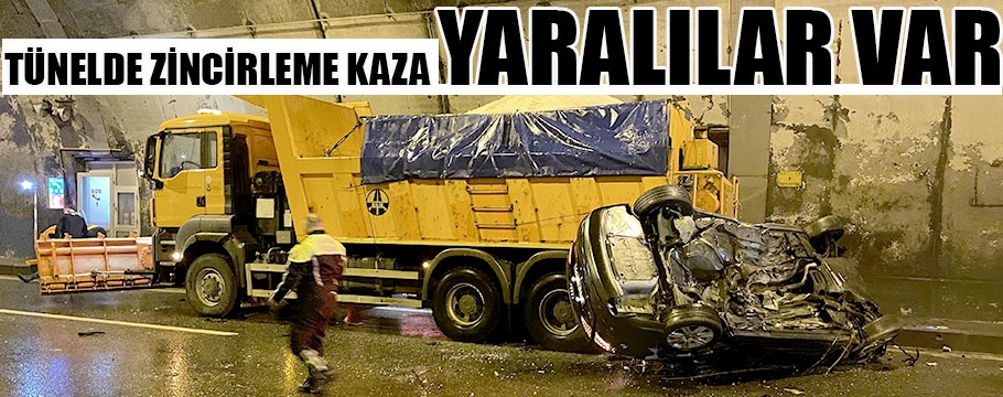 Tünelde kaza, 1 ölü, 3 yaralı