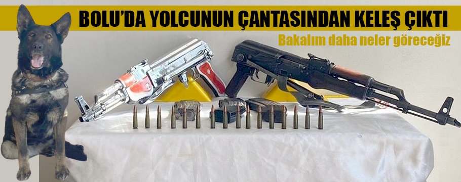 Çantasında kalaşnikof bulunan yolcu gözaltına alındı