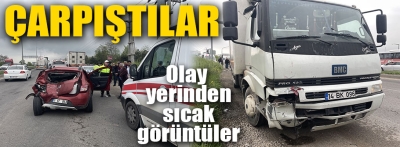 Bolu'da kamyonun çarptığı otomobildeki 4 kişi yaralandı