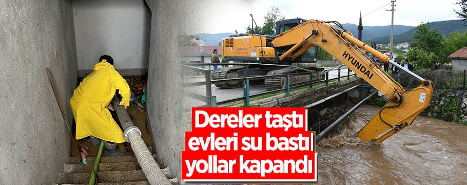 Mengen'de dere taştı böyle oldu