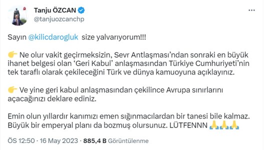 Başkan Tanju Özcan Kılıçdaroğlu'na yalvardı