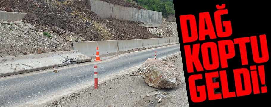 Heyelan nedeniyle tek yönlü trafiğe kapatıldı