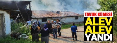  Çıkan kümes yangını söndürüldü